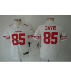 Youth Nike San Francisco 49ers #85 Vernon Davis White Limited Jerseys