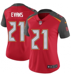 Nike Buccaneers #21 Justin Evans Red Team Color Womens Stitched NFL Vapor Untouchable Limited Jersey