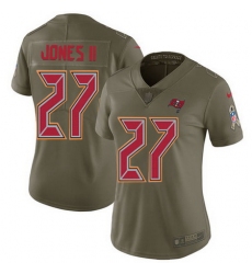 Nike Buccaneers #27 Ronald Jones II Olive Womens Stitched NFL Limited 2017 Salute to Service Jersey