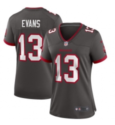 Women Tampa Bay Buccaneers 13 Mike Evans Nike Pewter Alternate Vapor Limited Jersey