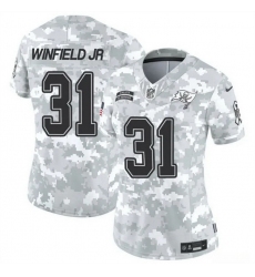 Women Tampa Bay Buccaneers 31 Antoine Winfield Jr  2024 F U S E Arctic Camo Salute To Service Limited Stitched Football Jersey