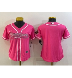 Women Tampa Bay Buccaneers Blank Pink With Patch Cool Base Stitched Baseball Jersey