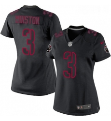 Womens Nike Tampa Bay Buccaneers 3 Jameis Winston Limited Black Impact NFL Jersey