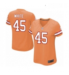 Womens Tampa Bay Buccaneers 45 Devin White Limited Orange Glaze Alternate Football Jersey