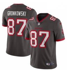 Youth Tampa Bay Buccaneers #87 Rob Gronkowski Nike Pewter Alternate Vapor Limited Jersey