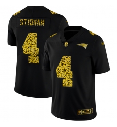 New England Patriots 4 Jarrett Stidham Men Nike Leopard Print Fashion Vapor Limited NFL Jersey Black