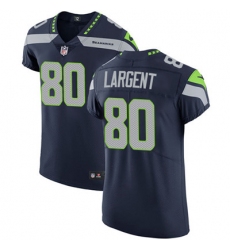 Men Nike Seahawks #80 Steve Largent Steel Blue Team Color Stitched NFL Vapor Untouchable Elite Jersey