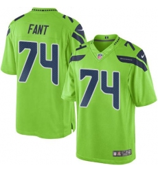 Nike Seahawks #74 George Fant Green Mens Stitched NFL Limited Rush Jersey