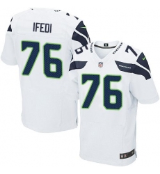 Nike Seahawks #76 Germain Ifedi White Mens Stitched NFL Elite Jersey