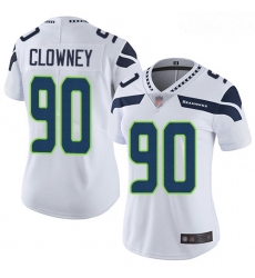 Seahawks #90 Jadeveon Clowney White Women Stitched Football Vapor Untouchable Limited Jersey