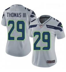 Womens Nike Seattle Seahawks 29 Earl Thomas III Grey Alternate Vapor Untouchable Limited Player NFL Jersey