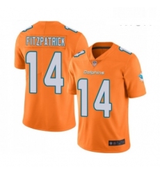 Mens Miami Dolphins 14 Ryan Fitzpatrick Limited Orange Rush Vapor Untouchable Football Jersey