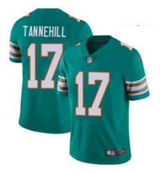 Mens Nike Miami Dolphins 17 Ryan Tannehill Aqua Green Alternate Vapor Untouchable Limited Player NFL Jersey