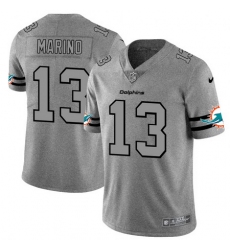 Nike Dolphins 13 Dan Marino 2019 Gray Gridiron Gray Vapor Untouchable Limited Jersey