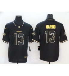 Nike Dolphins 13 Dan Marino Black Gold Vapor Untouchable Limited Jersey