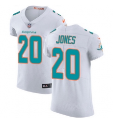 Nike Dolphins #20 Reshad Jones White Mens Stitched NFL Vapor Untouchable Elite Jersey