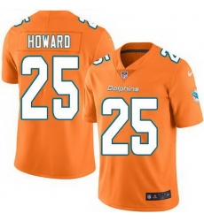 Nike Dolphins #25 Xavien Howard Orange Mens Stitched NFL Limited Rush Jersey