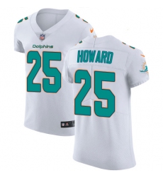 Nike Dolphins #25 Xavien Howard White Mens Stitched NFL Vapor Untouchable Elite Jersey