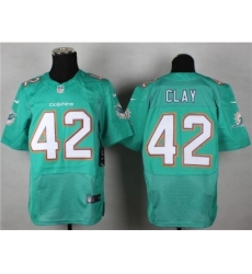 Nike Miami Dolphins 42 Charles Clay green Elite NFL Jersey