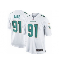 Nike Miami Dolphins 91 Cameron Wake White Game NFL Jersey