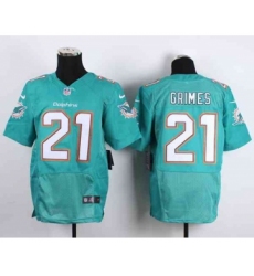 nike nfl jerseys miami dolphins 21 grimes green[Elite][grimes]