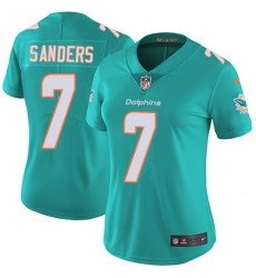 7 Elite Jason Sanders Aqua Green Nike NFL Home Womens Jersey Miami Dolphins Vapor Untouchable