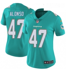 Womens Nike Miami Dolphins 47 Kiko Alonso Elite Aqua Green Team Color NFL Jersey