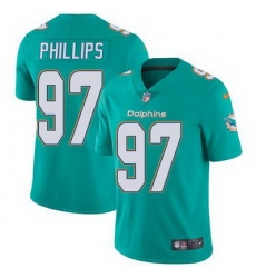 Nike Dolphins #97 Jordan Phillips Aqua Green Team Color Youth Stitched NFL Vapor Untouchable Limited Jersey