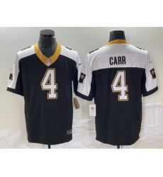 Men New Orleans Saints 4 Derek Carr Black White 2023 F U S E 1987 Legacy Vapor Stitched Jersey