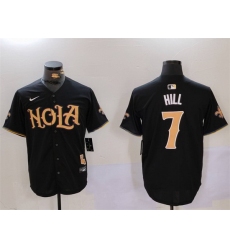 Men New Orleans Saints 7 Taysom Hill Black Cool Base Stitched Baseball Jersey