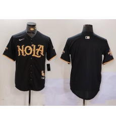 Men New Orleans Saints Blank Black Cool Base Stitched Baseball Jersey