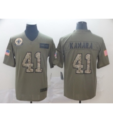 Nike Saints 41 Alvin Kamara Olive Camo Salute To Service Limited Jersey