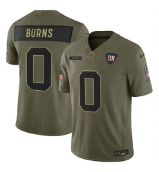 Men New York Giants 0 Brian Burns Olive 2025 F U S E  Salute to Service Limited Stitched Football Jersey