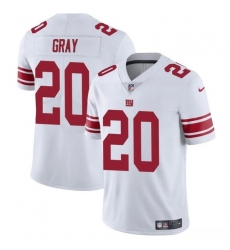 Men New York Giants 20 Eric Gray White Vapor Untouchable Limited Stitched Jersey