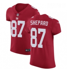 Mens Nike New York Giants 87 Sterling Shepard Red Alternate Vapor Untouchable Elite Player NFL Jersey