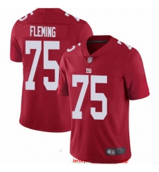 Nike Giants 75 Cameron Fleming Red Men Stitched NFL Limited Inverted Legend Jersey