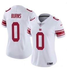 Women New York Giants 0 Brian Burns White Vapor Stitched Jersey
