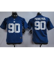 Youth Nike New York Giants #90 Jason Pierre-Paul Blue Nike NFL Jerseys