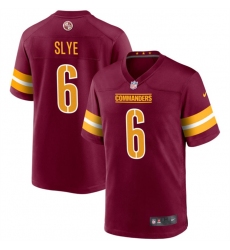 Men Washington Commanders 6 Joey Slye Burgundy Stitched Game Jersey