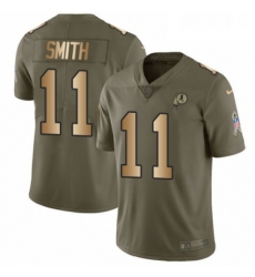 Mens Nike Washington Redskins 11 Alex Smith Limited OliveGold 2017 Salute to Service NFL Jersey