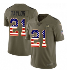 Mens Nike Washington Redskins 21 Sean Taylor Limited OliveUSA Flag 2017 Salute to Service NFL Jersey