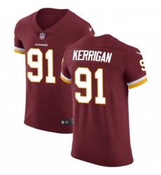 Mens Nike Washington Redskins 91 Ryan Kerrigan Elite Burgundy Red Team Color NFL Jersey