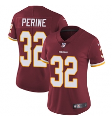 Nike Redskins #32 Samaje Perine Burgundy Red Team Color Womens Stitched NFL Vapor Untouchable Limited Jersey