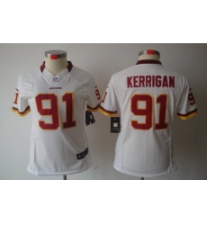 Women Nike Washington Redskins #91 Kerrigan White Color[NIKE LIMITED Jersey]