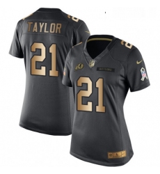 Womens Nike Washington Redskins 21 Sean Taylor Limited BlackGold Salute to Service NFL Jersey