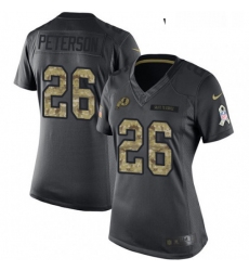 Womens Nike Washington Redskins 26 Adrian Peterson Limited Black 2016 Salute to Service NFL Jersey