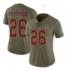 Womens Nike Washington Redskins 26 Adrian Peterson Limited Olive 2017 Salute to Service NFL Jersey