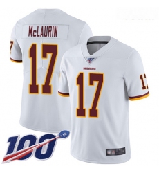 Redskins #17 Terry McLaurin White Youth Stitched Football 100th Season Vapor Limited Jersey