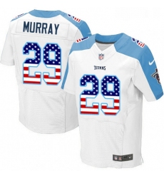 Mens Nike Tennessee Titans 29 DeMarco Murray Elite White Road USA Flag Fashion NFL Jersey