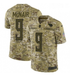 Mens Nike Tennessee Titans 9 Steve McNair Limited Camo 2018 Salute to Service NFL Jersey